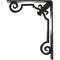 Ekena Millwork Fleur De Lis Wrought Iron Bracket, (Triple center brace), Antiqued Pewter 2"W x 7 1/2"D x 10"H BKTM02X07X10TFLAPW - alternate 7